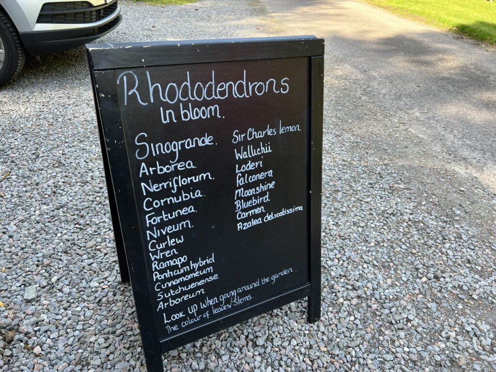 Sign at Attadale Gardens