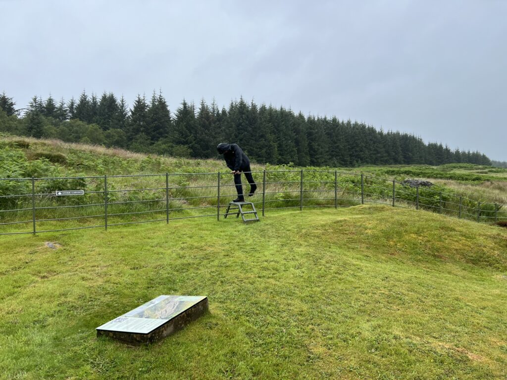 Climbing out of Cairnbaan Rock Art
